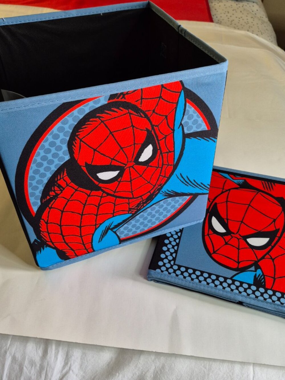 Spiderman 2-Pack Printed Toy Storage Bins, 11" x 11" x 11" , New with Tag